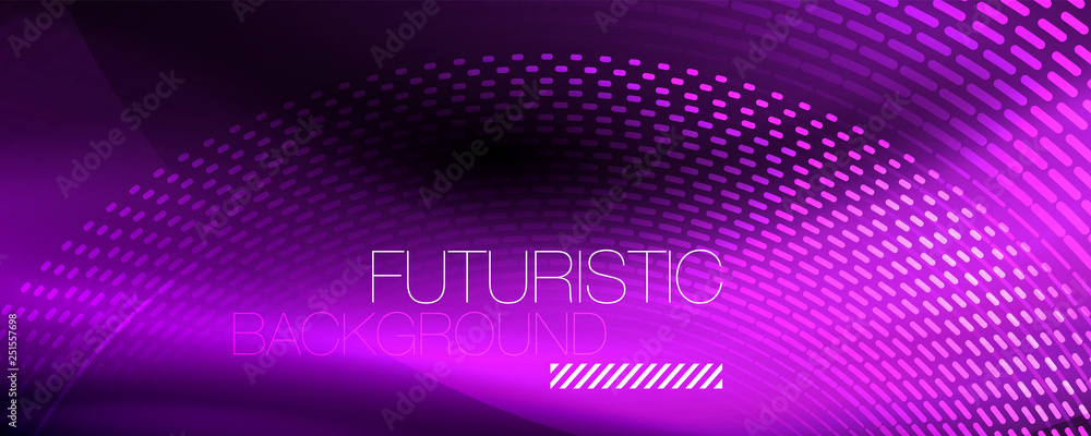 Glowing light particles in dark neon space, magic glow shiny abstract background Glowing light particles in dark neon space, magic glow shiny abstract background