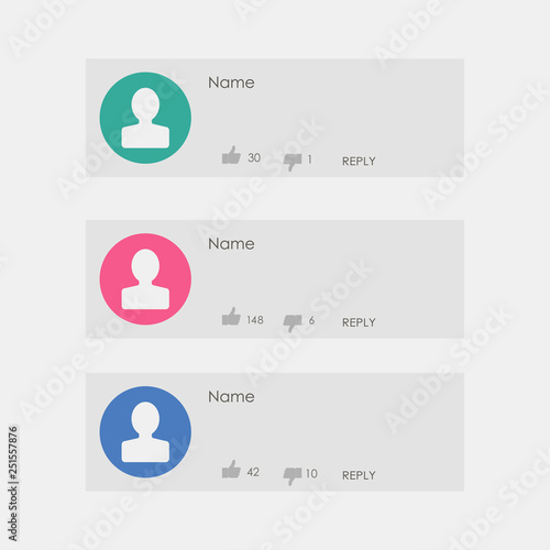 Set template of comments.