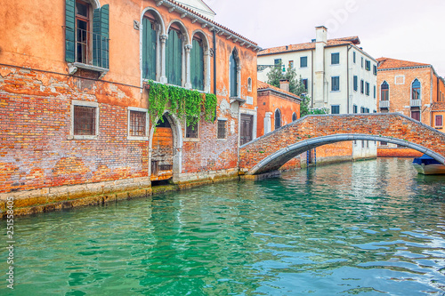 water canal and bridge in Venice 