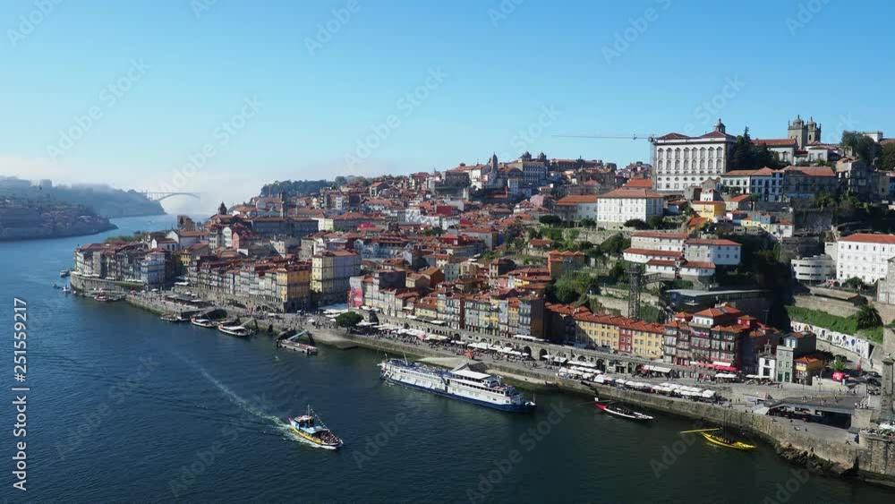 Douro River and Cityscape of Porto, elevated view, Portugal Douro River and Cityscape of Porto, elevated view, Portugal