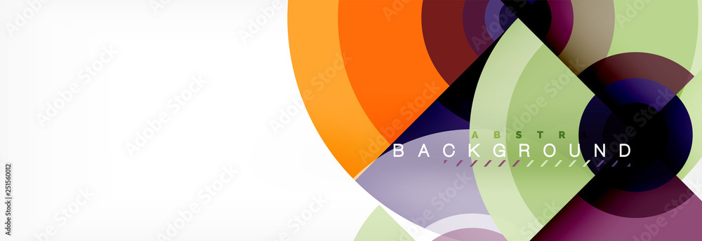 Fototapeta premium Circle geometric composition abstract background design, cover, template, brochure, flyer.
