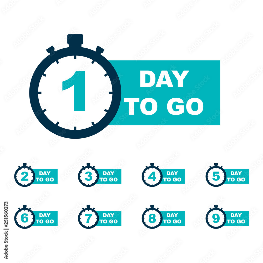 Number of days to go. Number of days to go.