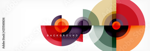 Circle geometric composition abstract background design, cover, template, brochure, flyer.