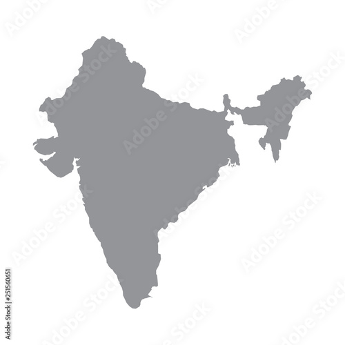 India map gray