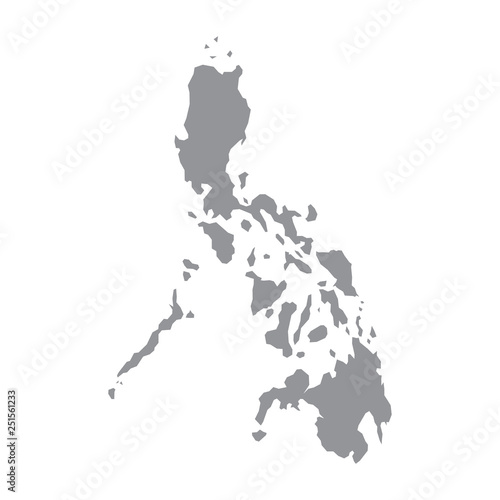 Philippines map gray