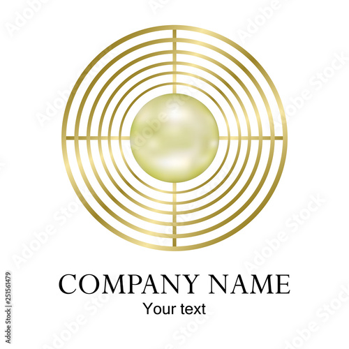 Blue pearl logo vector.