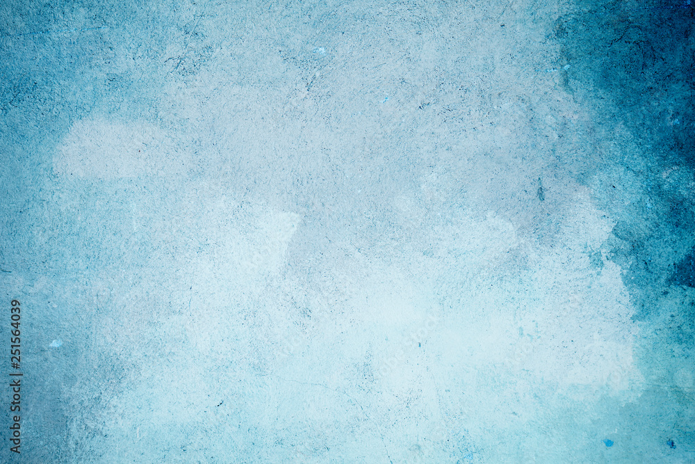 Fototapeta premium Blue wall background or texture