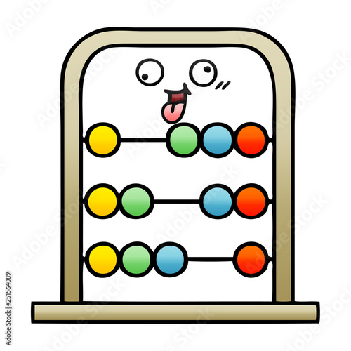 gradient shaded cartoon abacus