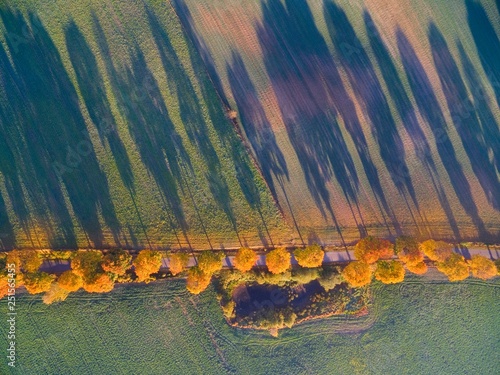 Aerial view of country road...