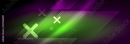 Shiny glowing lights neon color design background