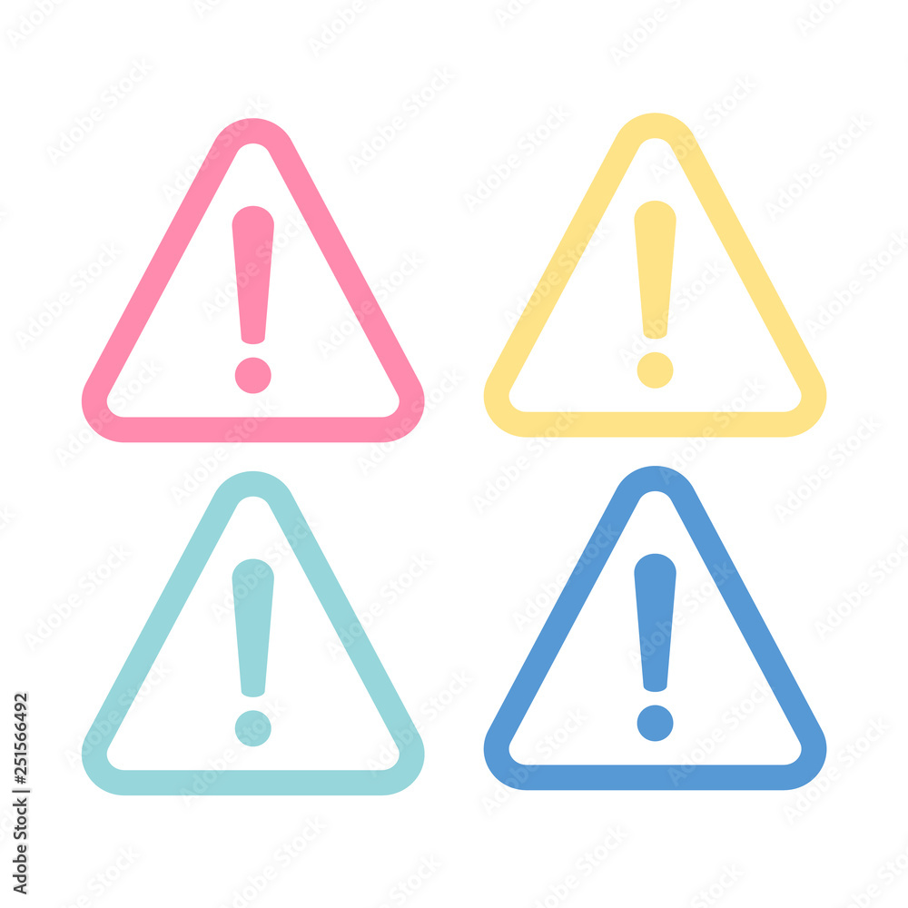The attention icon. Danger symbol. Alert icon The attention icon. Danger symbol. Alert icon