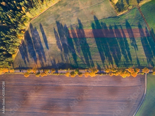 Aerial view of country road...