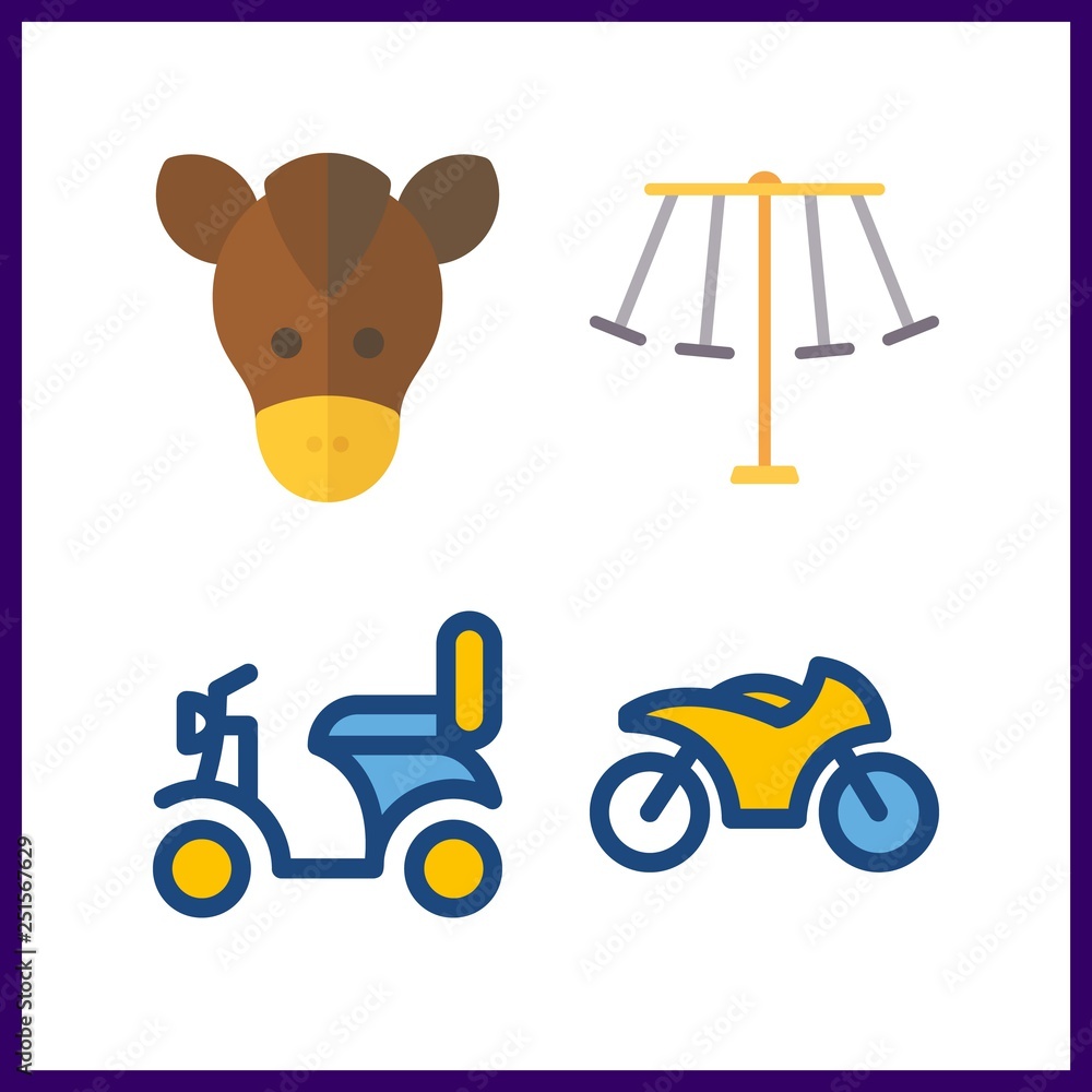 4 rider icon. Vector illustration rider set. rides and motorbike icons for rider works 4 rider icon. Vector illustration rider set. rides and motorbike icons for rider works