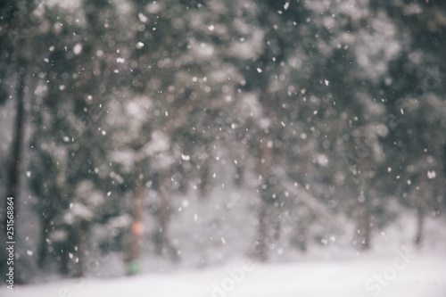 snow falling background © hui_u