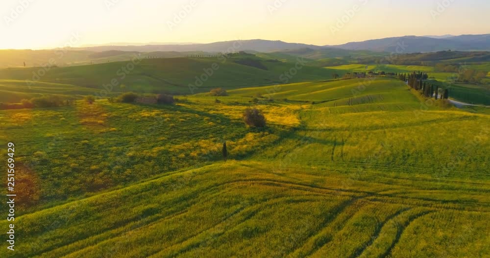 Aerial nature landscape beautiful hills forests fields and vineyards of Tuscany, Italy. Aerial nature landscape beautiful hills forests fields and vineyards of Tuscany, Italy.