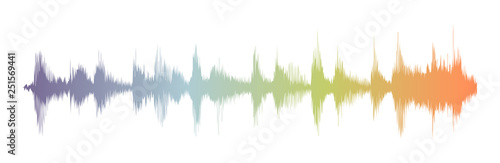 Sound waves oscillating gradient light, Abstract technology background