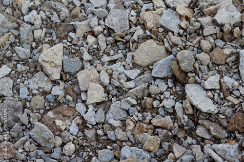 A close view of the rock and stone textures.