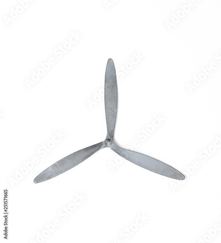  airplane propeller on white isolated background