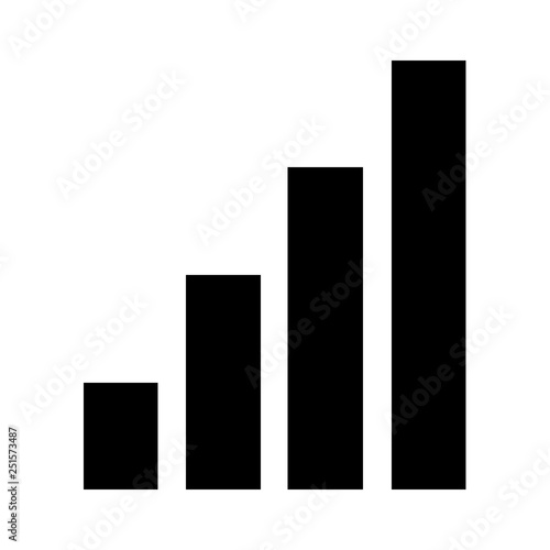 Network signal icon isolated on the white background