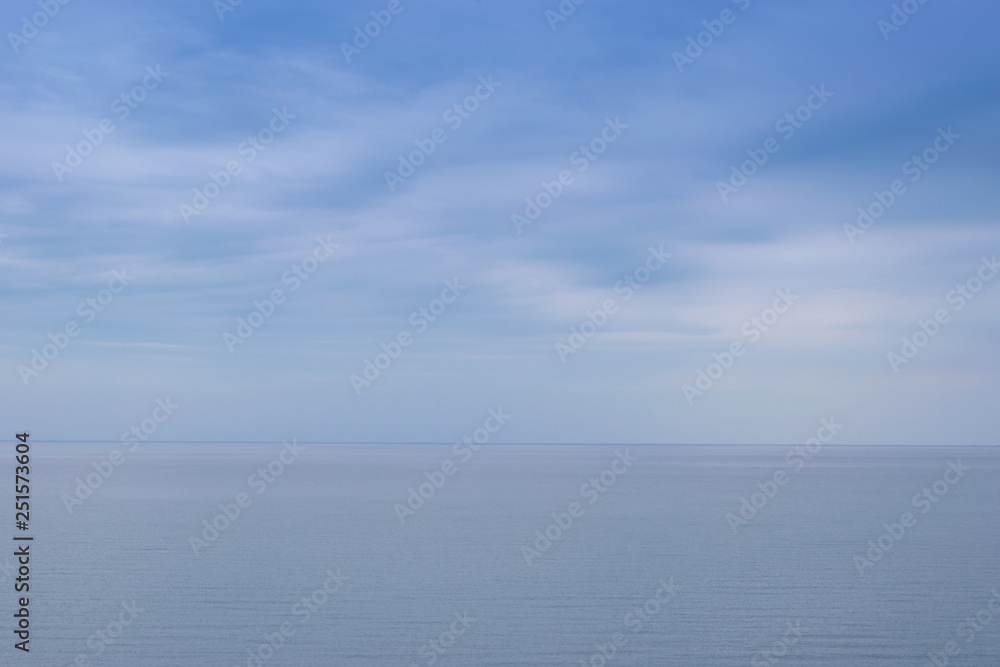 View of the blue sea and sky.