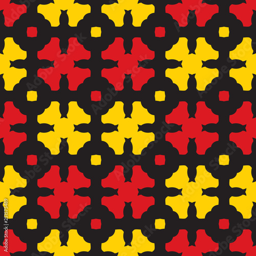 Bright seamless pattern with geometric elements. Beautiful abstract artwork.