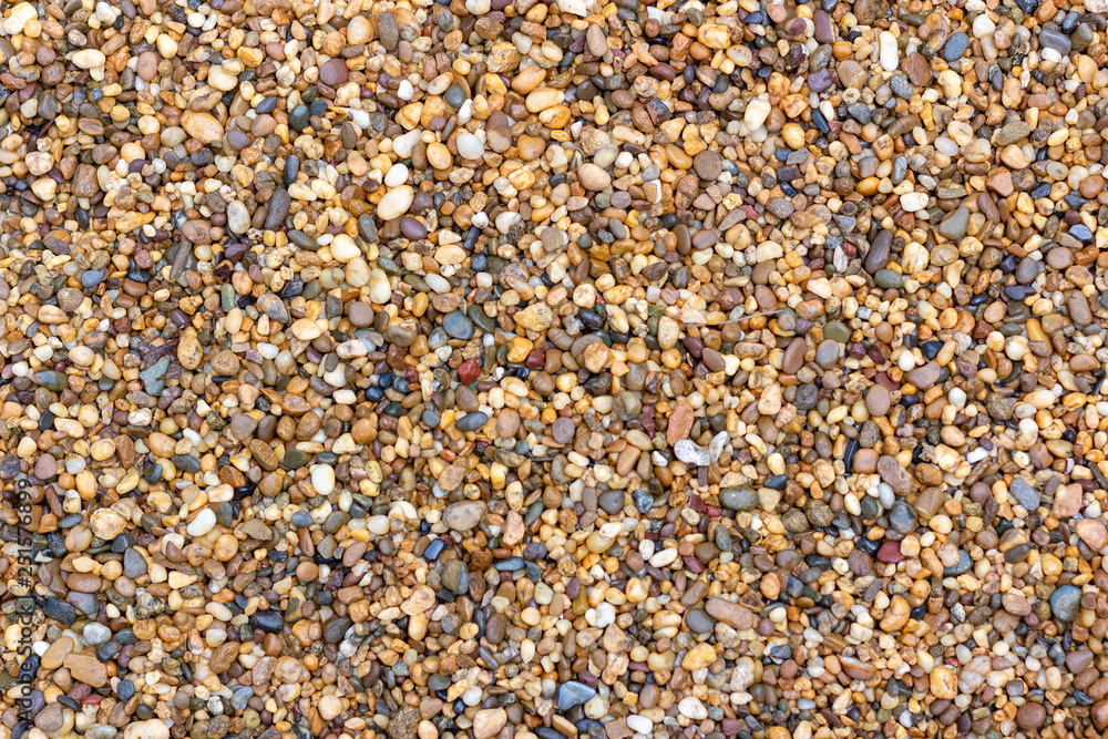 Fine gravel, colorful gravel used in flooring for use sidewalk to decorate the garden