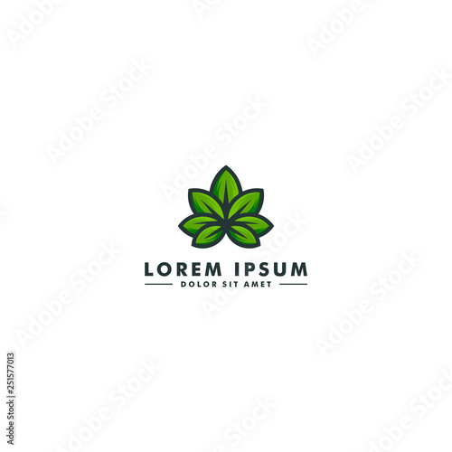 Cannabis logo template, Abstract marijuana design vector illustrator