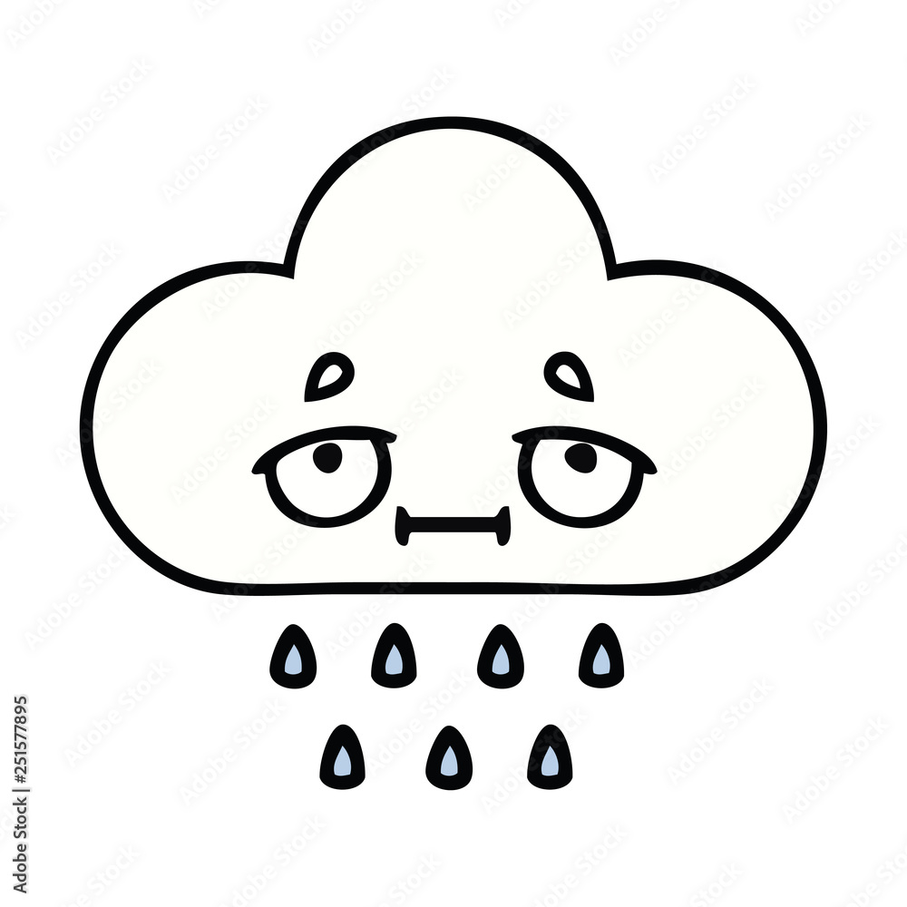 cute cartoon rain cloud