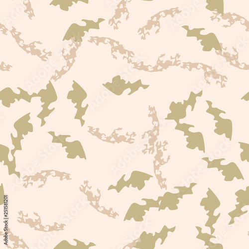 Desert camouflage of various shades of white, beige and green colors © Ko_Te