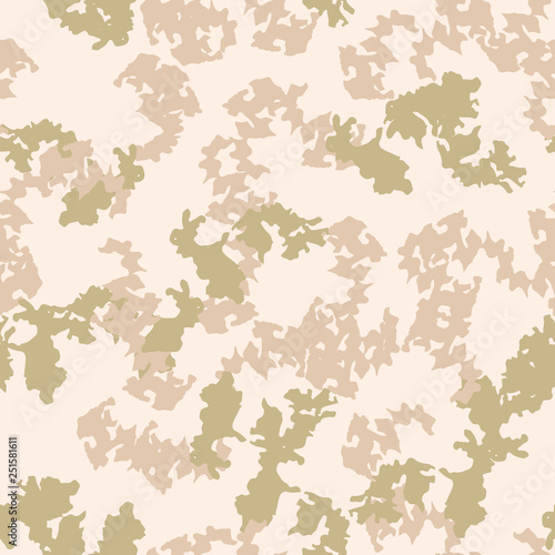 Desert camouflage of various shades of white, beige and green colors