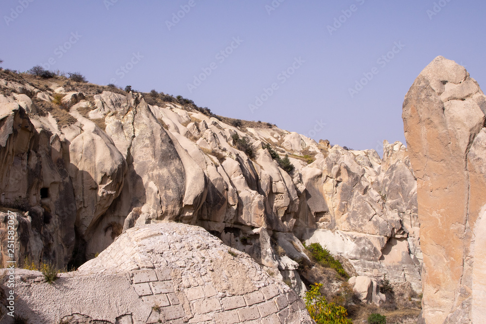 A view of the city of Goreme in the evening, Turkey. A view of the city of Goreme in the evening, Turkey.