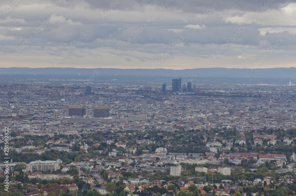 Obraz premium View of the city, Kahlenberg, Vienna, Austria