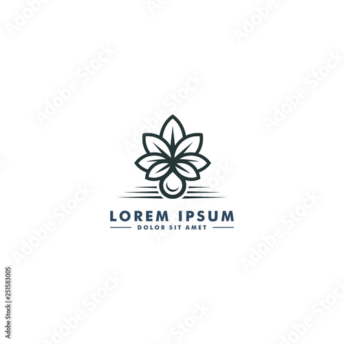 Cannabis logo template, Abstract marijuana design vector illustrator