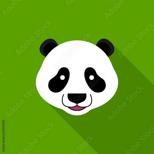 Cute panda face isolated on...