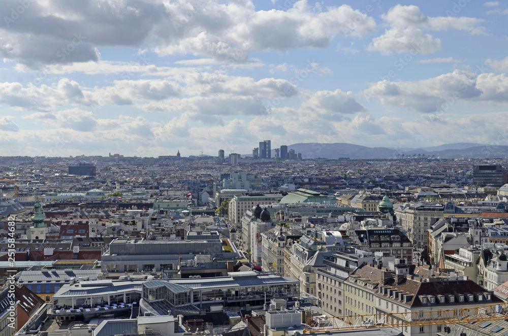 Aerial view of  Vienna from view point, Austria