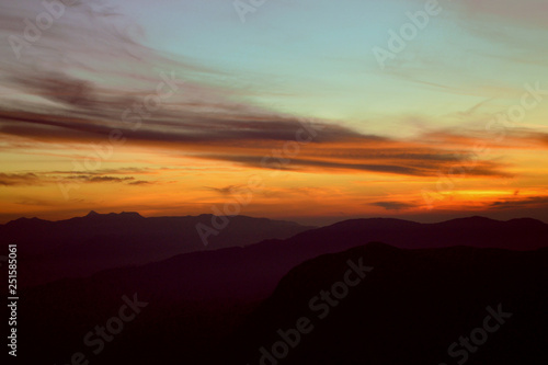 Sunrise sky from Adam's peak
