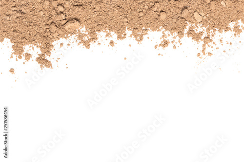 Eyeshadow heap isolated on white background with copy space