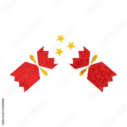 retro illustration style cartoon christmas cracker