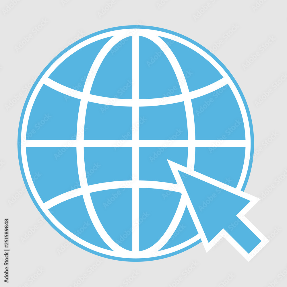 World wide web icon isoluted on the white background World wide web icon isoluted on the white background