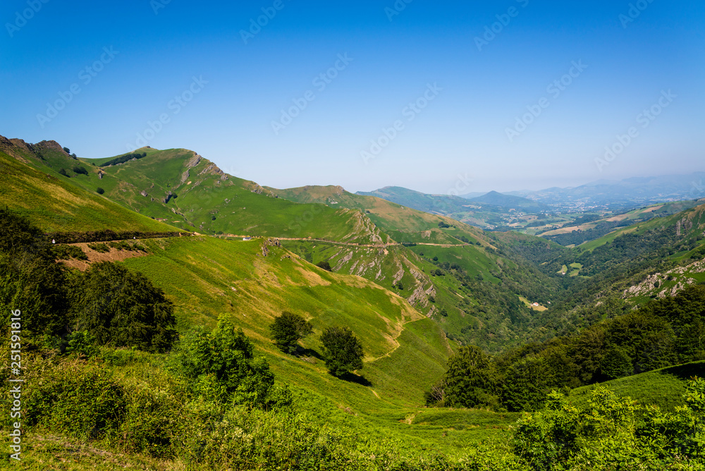 Fototapeta premium Garazi Baigorri valley, Inter-communality on the border between Basque Country in Spain and France