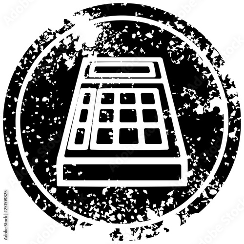 math calculator distressed icon
