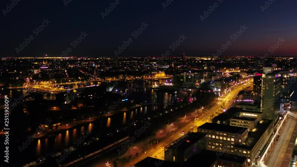 custom made wallpaper toronto digitalAerial Netherlands Amsterdam June 2018 Night 30mm 4K Inspire 2 Prores Aerial video of central Amsterdam in the Netherlands at night.