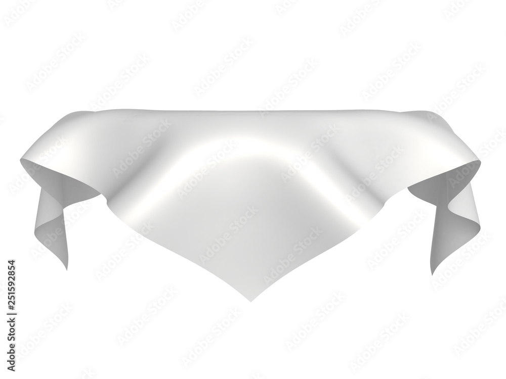 White silk elegance tablecloth. Trade show exhibition White silk elegance tablecloth. Trade show exhibition