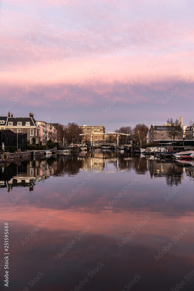 Sunset in Amsterdam