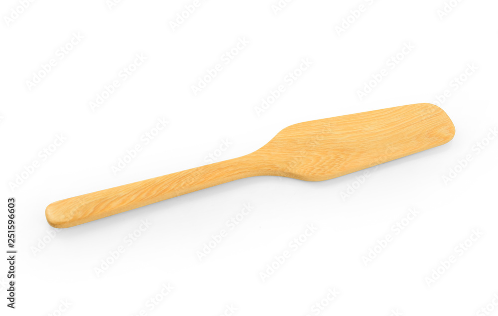 Empty Wood spoon on white background Empty Wood spoon on white background