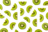 Fruit pattern of kiwi slices