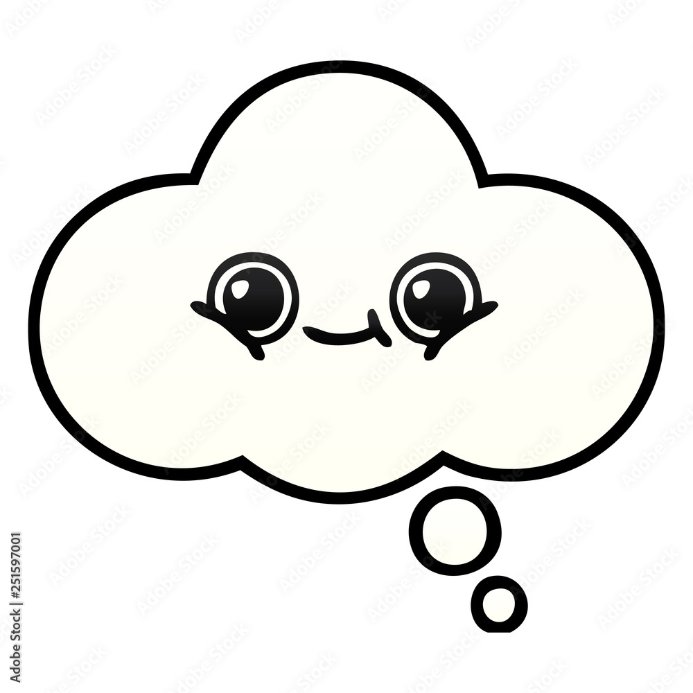 gradient shaded cartoon thought bubble gradient shaded cartoon thought bubble