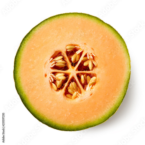 Foto Half of melon isolated on white background