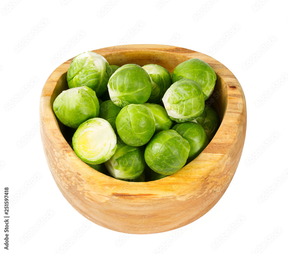 Brussels sprouts on a white background Brussels sprouts on a white background