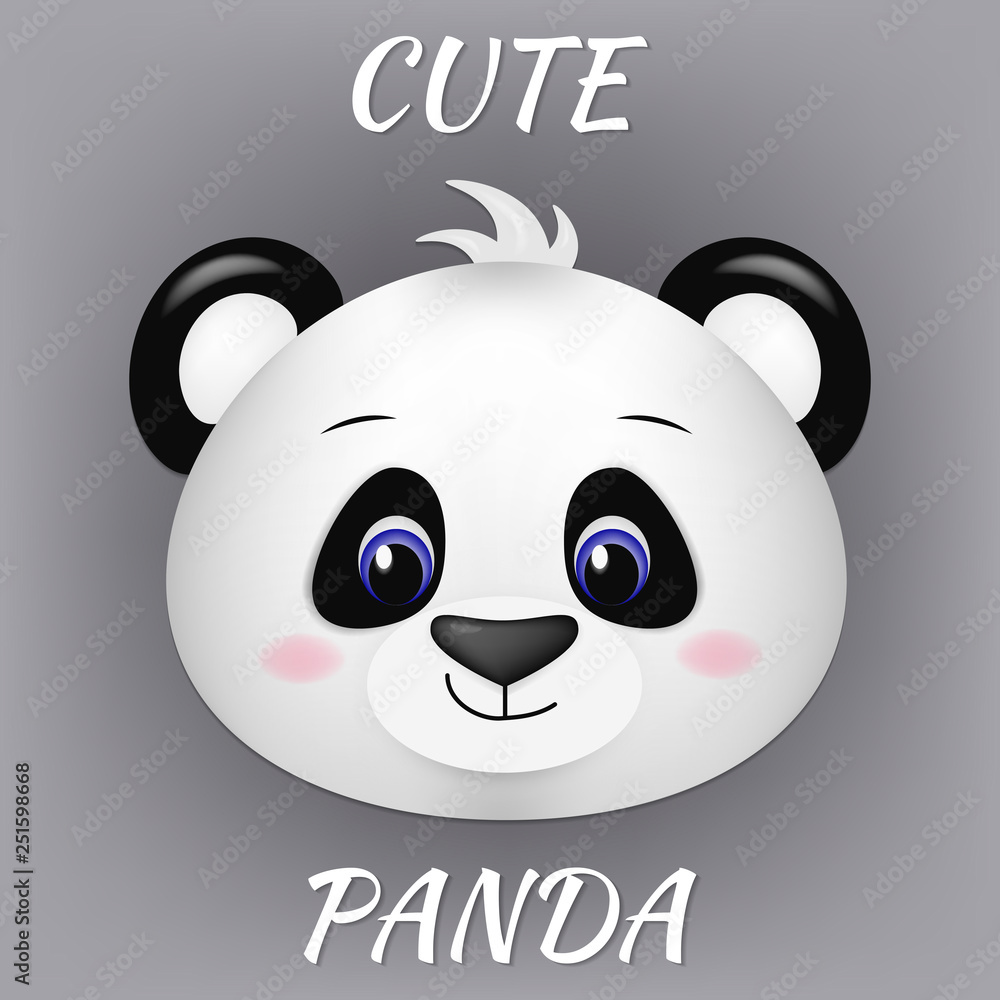 anime kawaii panda logo is absolutely adorable The panda's round face and  big eyes give it a cute and friendly look 20840930 Vector Art at Vecteezy